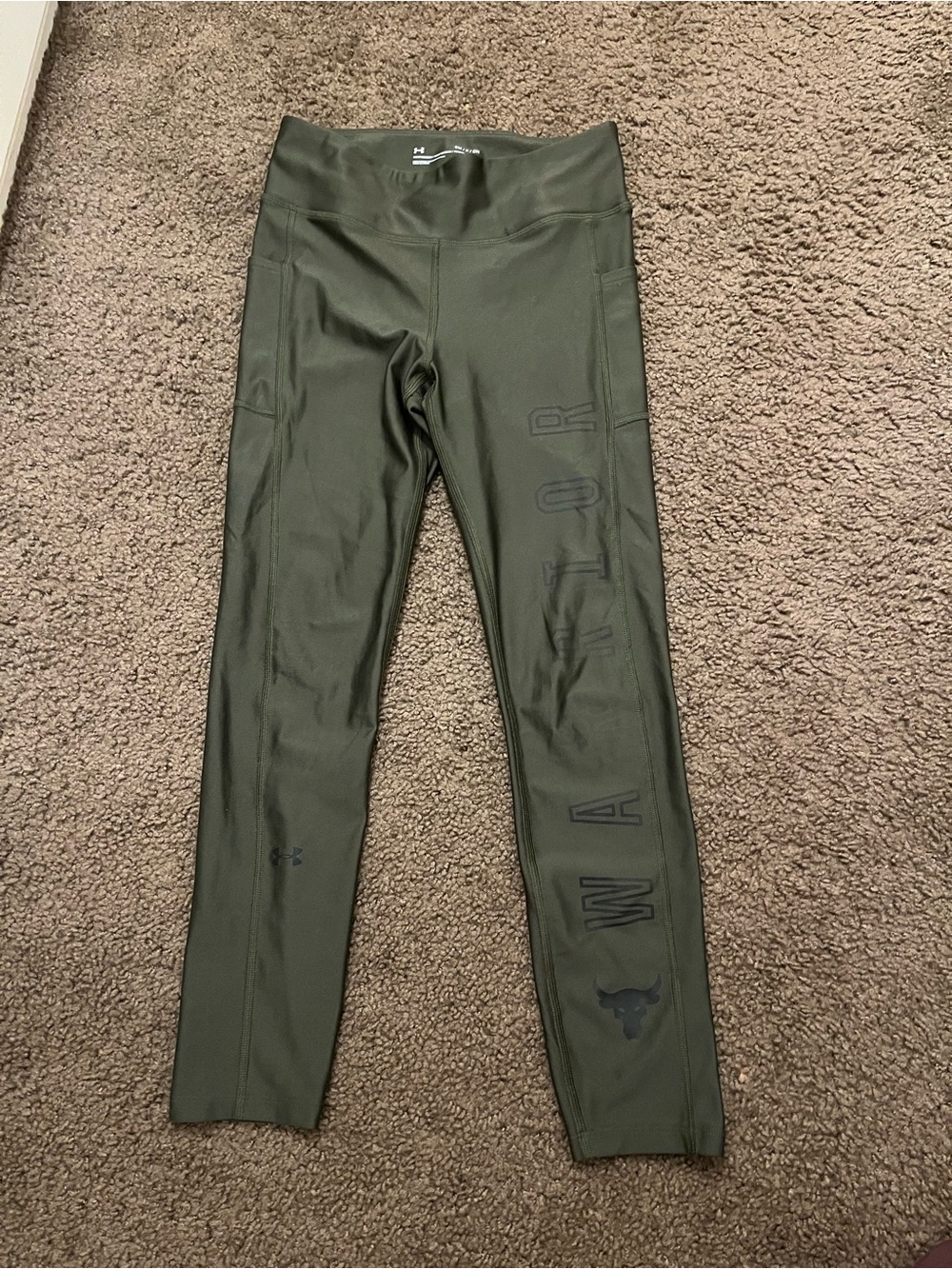 Under Armour Olive Green High-Waist Training Leggings